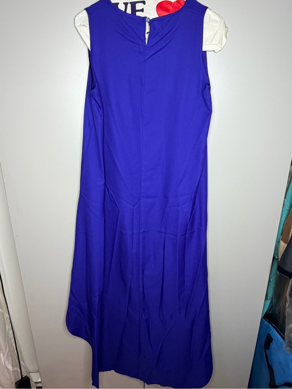 Royal Blue Sleeveless High-Low Dress Size M - Picture 3 of 5